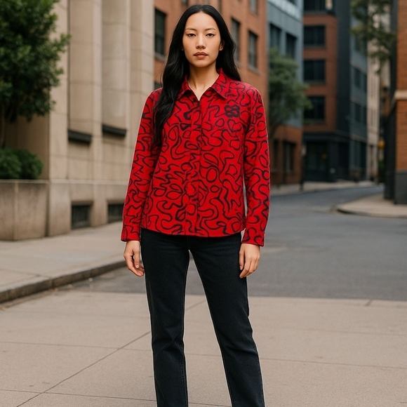 New With Tags Vintage Christopher Banks Women's Decorative Shirt, JACKET Shacket - Picture 13 of 14